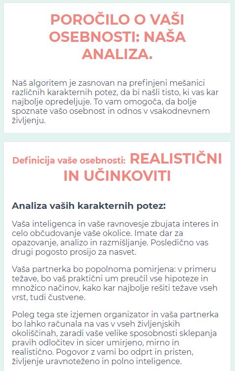 Definicija vaše osebnosti Definicija vaše osebnosti